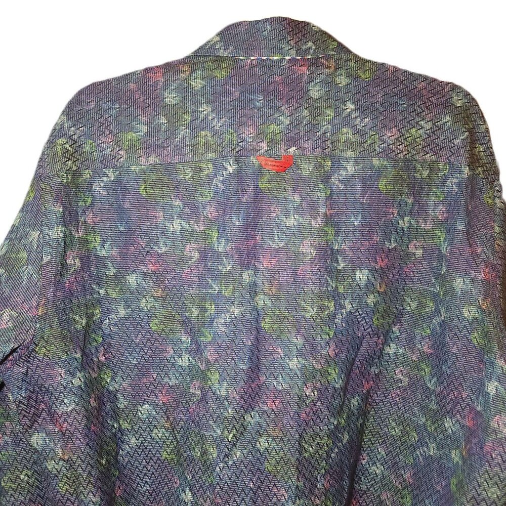 Daniel Hechter Paris button-up shirt Men's XL long-sleeve multicolor patterned - Picture 15 of 16